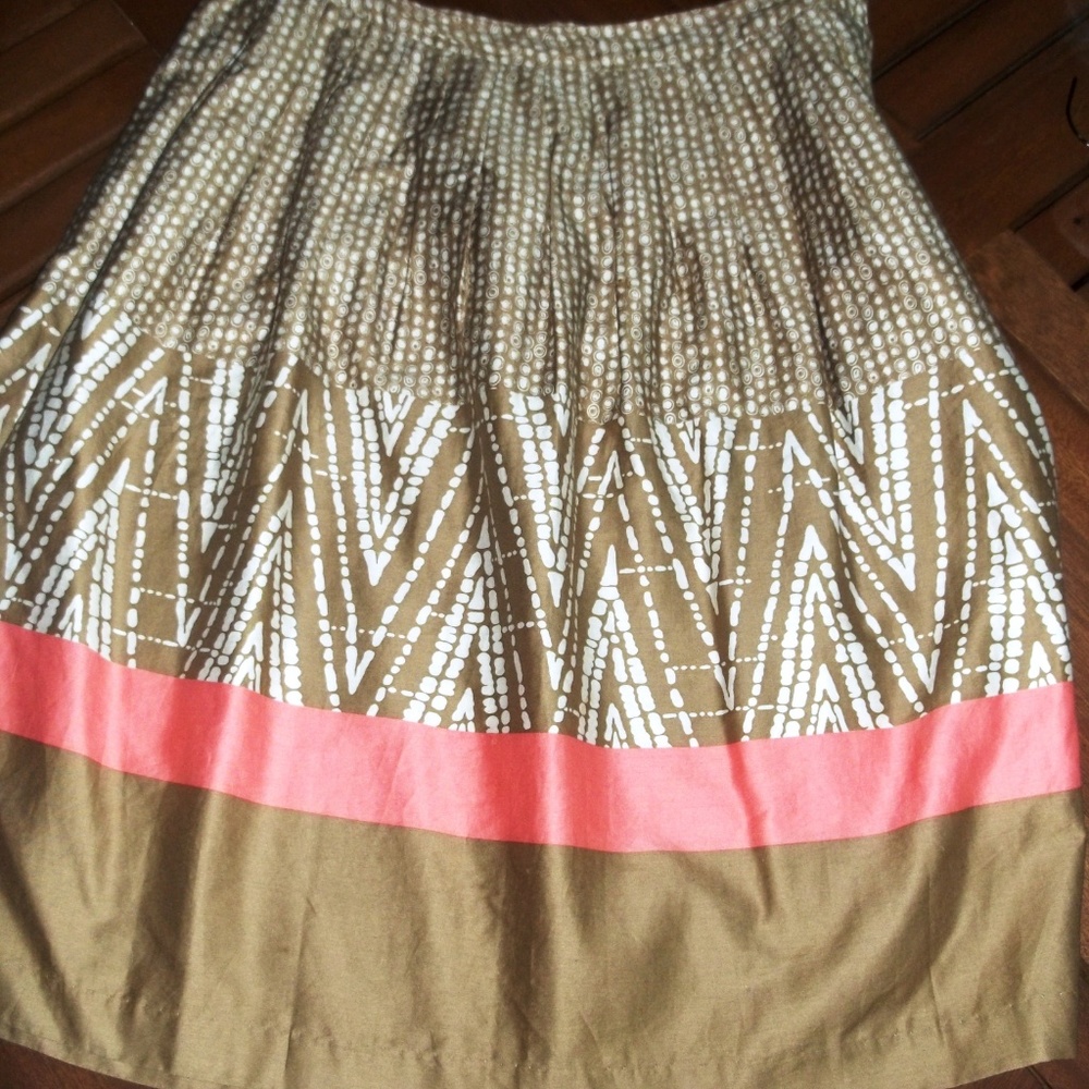 Womens George Brown White Pink skirt size 10